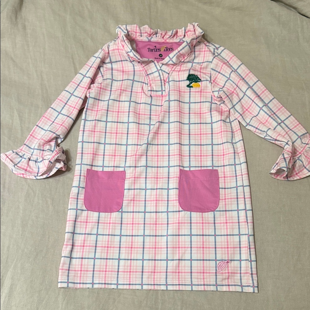 3T pink plaid dress